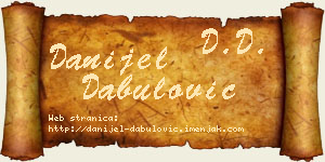 Danijel Dabulović vizit kartica
